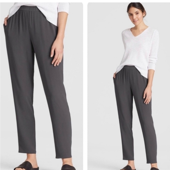 Eileen Fisher Pants - NWT Eileen Fisher Slouchy Ankle Pant In Graphite